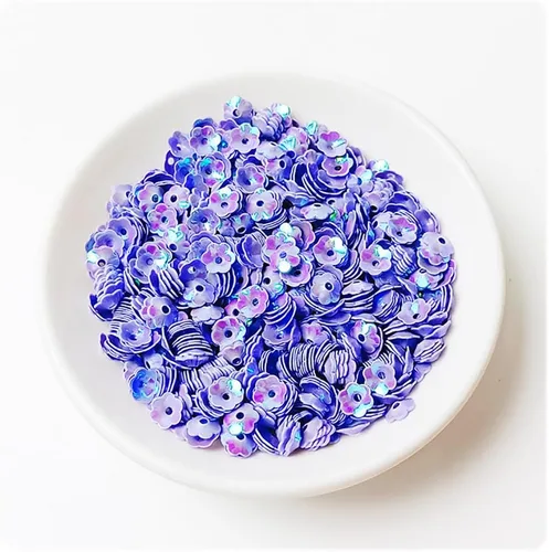 Vista 13 de 1.41 oz Iridescent Loose Sequins,6 mm Cup Spangles Paillettes for Craft,Glitter Flower Sequins with Sewing Kit Supplies for Handmade Wedding Party