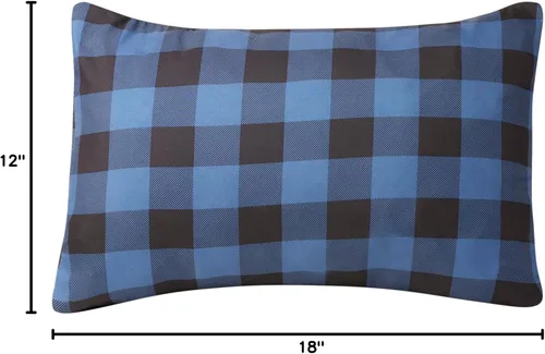Vista 7 de Teton Sports Almohada de campamento; ideal para viajes, camping y mochileros; lavable, cuadros azules