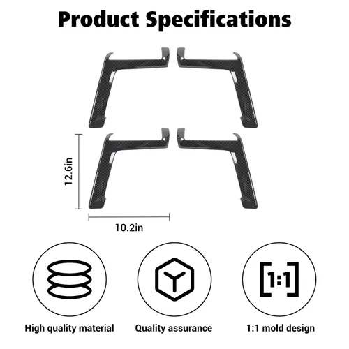 Vista 4 de Voodonala Panel de interruptores de ventana para Toyota 4Runner 2010-2024, cubierta de panel de manija lateral compatible con Toyota 4Runner SUV