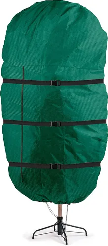 Vista 10 de Zober Bolsa vertical de almacenamiento para árbol de Navidad, se adapta a árbol artificial de 9 pies, bolsa para árbol de Navidad con dobladillo