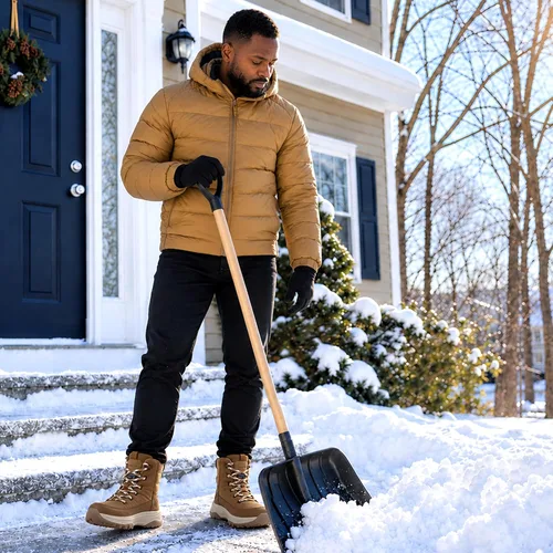Vista 2 de Coostar Botas de nieve de invierno para hombre, con aislamiento Camello