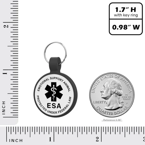 Vista 4 de ESA - Etiqueta para perro, etiqueta para perro con código QR, perfil en línea de mascotas gratis modificable, código QR escaneable, escanea QR