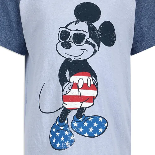 Vista 4 de Disney Mickey Mouse - Conjunto de camiseta de manga corta y pantalones cortos para niños grandes