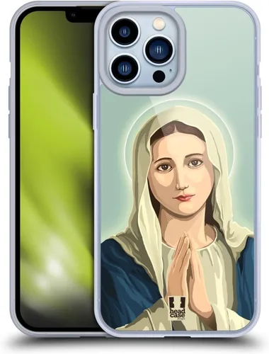 Vista 9 de Head Case Designs Angel Religious Portraits Gel Case [Military Grade Protection] Compatible with Apple iPhone 13 Pro Max and Compatible with MagSafe