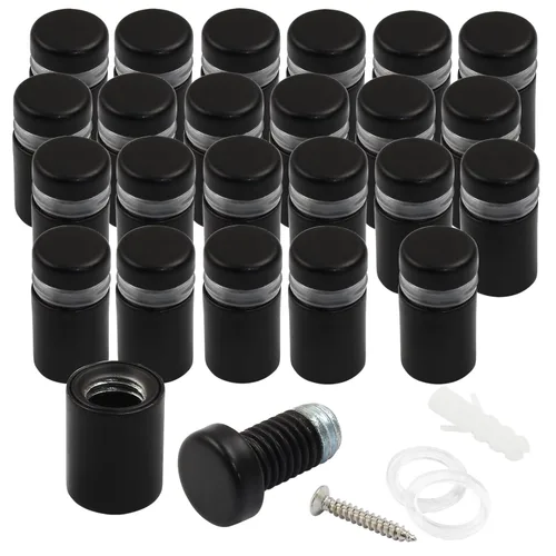 Vista 28 de Tornillos de separación para letreros de 1" x 1", 4 piezas soportes de pared separadores, tornillos separadores acrílicos separador de vidrio kit