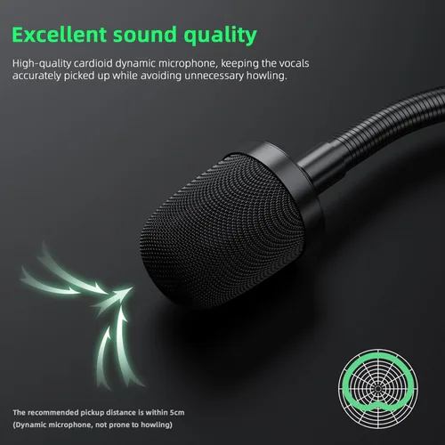 Vista 6 de MRSDY Micrófono de cuello de cisne, micrófono DJ de 23 pulgadas para mezclador de audio, micrófono dinámico profesional XLR con cable, micrófono