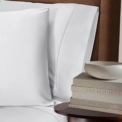 Vista 6 de Superior Rayon from Bamboo 300 Thread Pillowcase Set, Lightweight, Soft Pillowcases, Guest Bedroom Pillow Covers, Bedding Basics, Bed Essentials