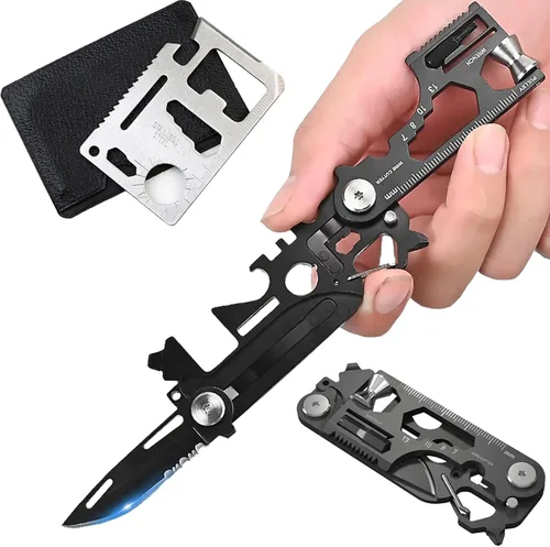 Vista 8 de 2 Multiherramientas para Hombres, Cartera Multiherramienta con Herramienta para Tarjetas de Crédito y Pequeña Herramienta Multiusos