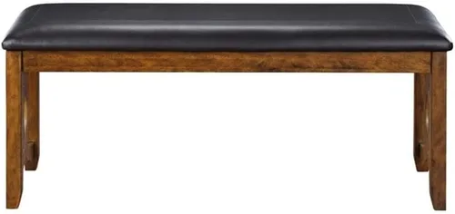 Vista 5 de New Classic Furniture Gia - Banco de comedor tapizado, acabado marrón cálido