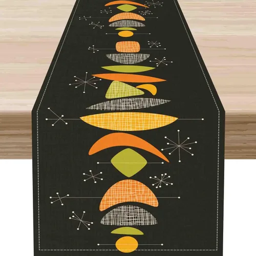 Vista 23 de Camino de mesa costero, playa de verano, estrellas de mar, caballito de mar, conchas de mar, azul, coral, náutico, tropical, océano, decoración