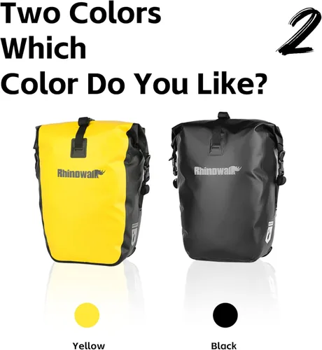Vista 4 de Bolsa para Bicicleta Rhinowalk Bolsa de Alforja Impermeable para Bicicleta para Portaequipaje de Bicicleta Bolsa de Sillín de Bicicleta Bolsa