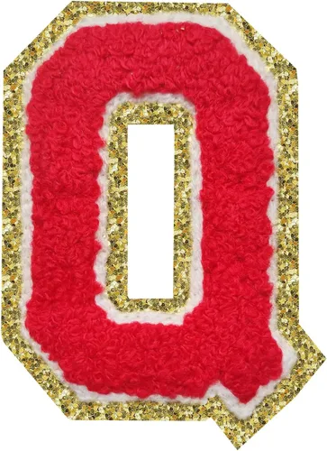 Vista 112 de Parches de letras con plancha, 3 piezas de letras de chenilla para chaquetas, parches de letras universitarias, parches de letras de Letterman