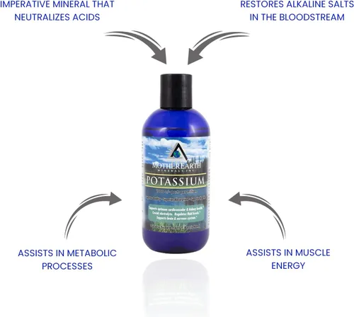 Vista 3 de Mother Earth Minerals - Minerales Angstrom, potasio, 8 onzas