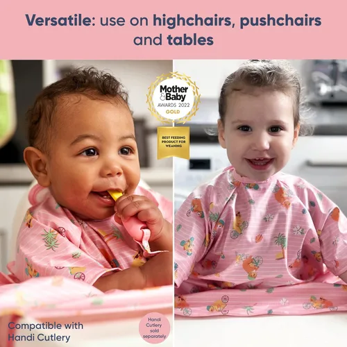 Vista 7 de BIBaDO - Baberos de manga larga para bebés - Bebés y niños pequeños de 6 a 36 meses - Babero de destete LED para bebés - Fácil de limpiar, suave e