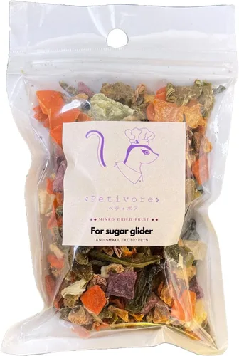 Frutas secas y verduras mixtas de primera calidad para planeador de azúcar y pequeñas mascotas exóticas – Hecho con frutas – Hámster, ardilla,