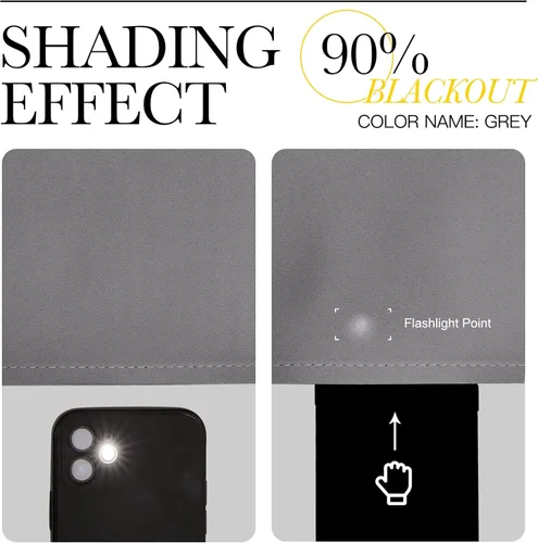 Vista 321 de NICETOWN - Divisor de habitación, cortina opaca divisora de habitación con función de aislamiento térmico, panel para puerta corredera o patio