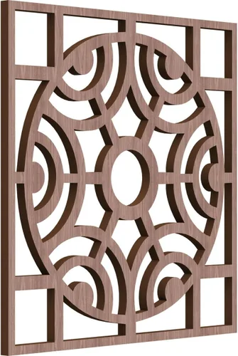 Vista 29 de 11 3/8"W x 11 3/8"H x 1/4"T Small Walton Decorative Fretwork Wood Wall Panels, Hickory
