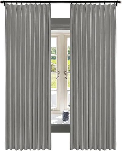 Vista 15 de Fcosie Cortinas de lino texturizadas, cortinas plisadas para oscurecer con forro opaco, paneles de mezcla de lino, cortinas de tratamiento