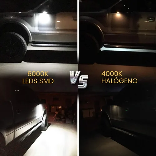 Vista 3 de Foco RUXIFEY de advertencia de charcos para espejo retrovisor lateral, con LED, compatible con Ford F150, Explorer, Edge, Expedition, Flex Fusion