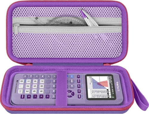 Vista 2 de Funda de calculadora compatible con Texas Instruments TI-84 Plus CE/TI-84 Plus/TI-Nspire CX II CAS/TI-Nspire CX II/TI-83 Plus/TI-89 Titanium