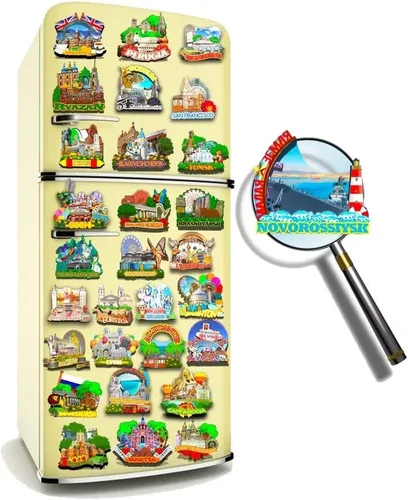 Vista 4 de Rusia Novorossiysk - Imán para nevera de madera, 3D, monumentos de viaje, coleccionables, recuerdos, decoración, hecho a mano, 457