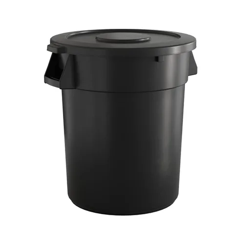 Vista 14 de Bote de basura comercial redondo de 20 galones en color negro