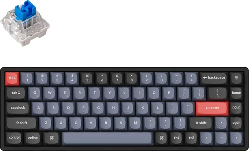 Keychron Teclado mecánico inalámbrico K6 Pro, macro programable QMKLauncher, interruptor azul Keychron K Pro intercambiable en caliente, teclado de