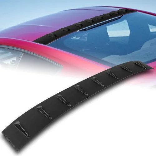 Vista 12 de Alerón de techo trasero Vortex Shark de diseño aerodinámico compatible con Ford Mustang Coupe 2015-2023 2016 2017 2018 2019 2020 2021 2022 2023