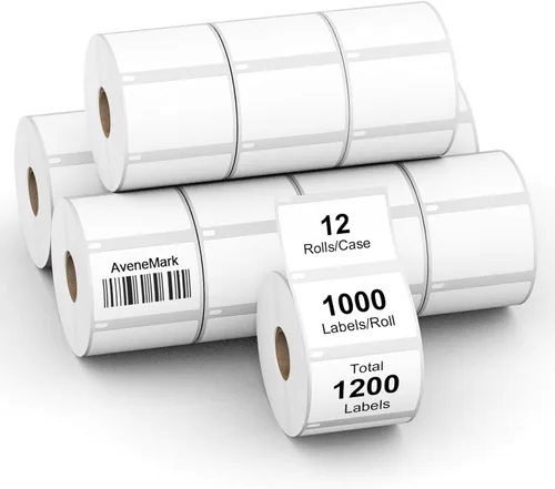 Vista 12 de Etiquetas térmicas directas compatibles de 1-1/8" x 3-1/2" para DYMO 30252 – 24 rollos, 8400 unidades – Etiquetas de dirección, código de barras