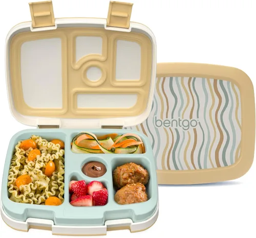 Vista 25 de Bentgo Kids Prints - Lonchera de 5 compartimentos, estilo bento, para niños, a prueba de derrames, tamaños de porción ideales para edades de 3 a 7