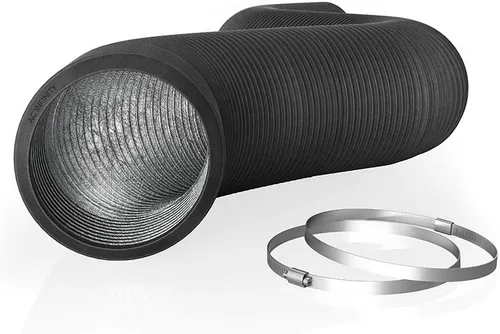 Vista 9 de AC Infinity Conducto de aluminio flexible de 4 pulgadas, protección resistente de cuatro capas, 8 pies de largo para calefacción, refrigeración