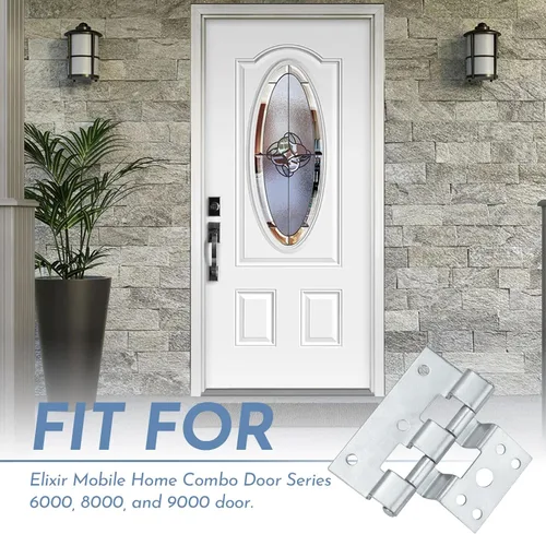 Vista 5 de Paquete de 3 bisagras de puerta para puertas combinadas de repuesto para Elixir Mobile Homes Bisagra de puerta exterior
