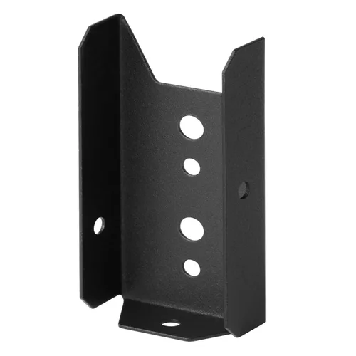 GBGS Paquete de 20 soportes para riel de valla para postes de madera de 2 x 4, calibre 18, negro