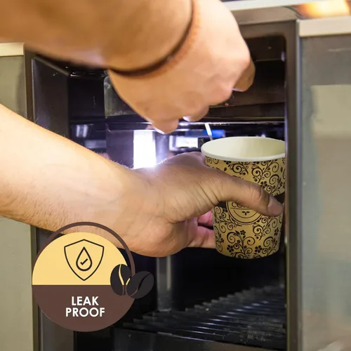 Vista 3 de PAMI Vasos de papel para café caliente de 8 onzas, [Paquete de 50], desechables, para llevar para bebidas calientes, vasos de papel de un solo uso