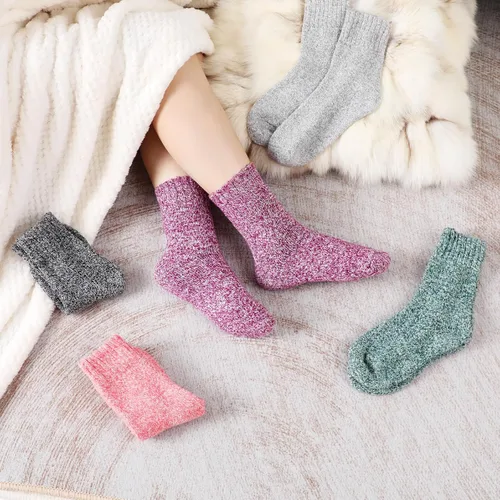 Vista 2 de Wool Socks for Women - Womens Wool Socks Winter Socks for men Warm Thick Knit Wool Soft Vintage Casual Crew Socks