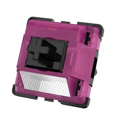 Vista 3 de DUROCK Interruptor Lotus negro, interruptores lineales de alta precisión 2.24 oz de resorte largo pre-lubricado RGB interruptores de teclado