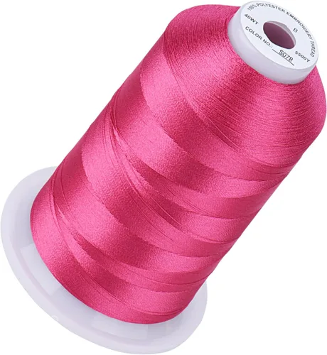 Vista 107 de Simthread 5500 yardas de hilo de bordar, 5000M de alto rendimiento 40WT 100% poliéster – Más de 170 colores vívidos, clasificado de alta velocidad