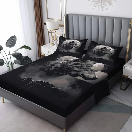 Vista 47 de Bear Sheets tamaño individual – Sábanas de microfibra suave y bolsillo profundo y sábanas con patrón sin arrugas, 3 piezas