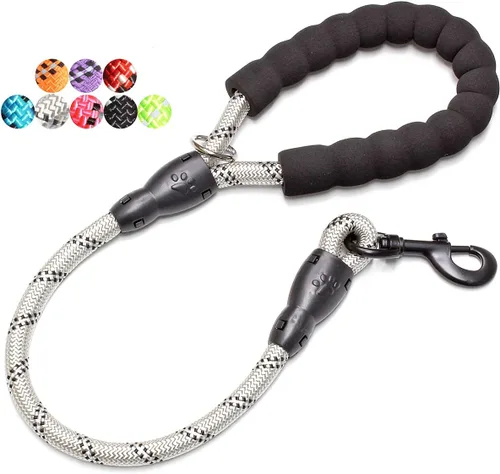 Vista 7 de BAAPET - Correa para perro de 2, 4, 5, 6 pies con mango acolchado cómodo y hilos altamente reflectantes para perros pequeños, medianos y grandes