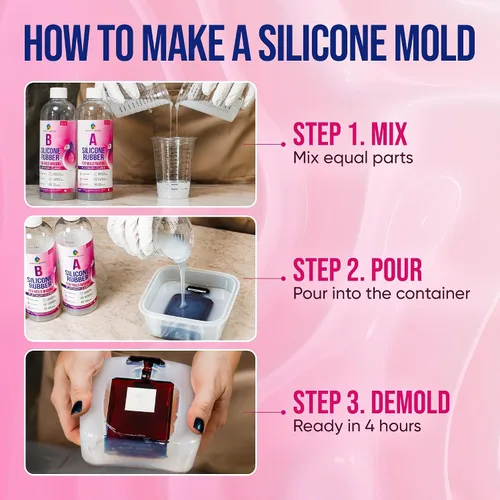 Vista 3 de Craft Resin Kit de fabricación de moldes de silicona firme de curado rápido