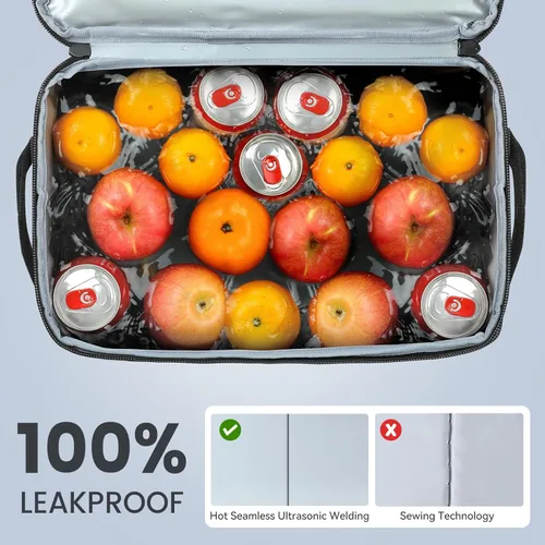 Vista 7 de ZAKEEP Mochila enfriadora, 36 latas, multifuncional, a prueba de fugas, con asa superior acolchada, bolsillo de malla para acampar y barbacoa