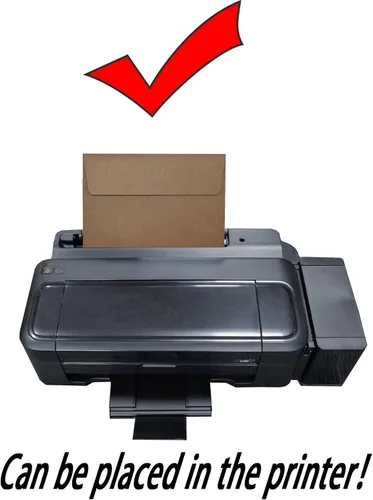 Vista 5 de Xxcxpark 100 unidades de sobres de invitación imprimibles A6 4.75x6.5 pulgadas, sobres autoadhesivos de 120GSM de papel kraft marrón