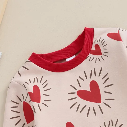 Vista 3 de FYBITBO 2 piezas de ropa de otoño e invierno para bebé niña, sudadera con capucha y pantalones de camuflaje, conjuntos de ropa