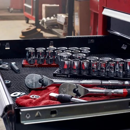 Vista 8 de CRAFTSMAN Serie V Juego de zócalos, SAE poco profundo, 12 pulgada, 13 piezas (CMMT17380V)