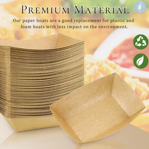 Vista 5 de Angel's Peel Lounge Bandeja de papel para perros calientes, bandeja desechable para servir ideal para festivales, bandejas para perros calientes