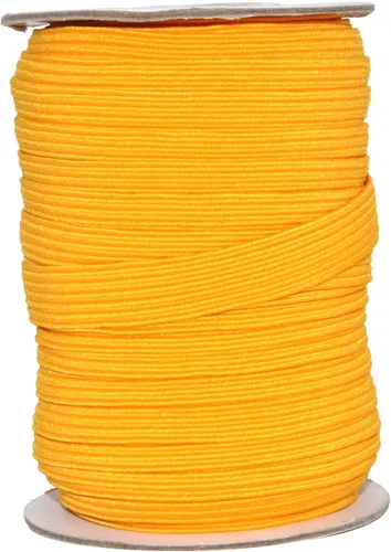 Vista 136 de Mandala Crafts Rollo de bandas elásticas beige de 0.472 in y 20 yardas para costura, 1/2 cordón elástico plano, correas elásticas trenzadas de 1 2
