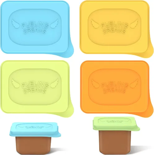 Tapas de comida para bebés compatibles con contenedores de alimentos Gerber, tapas de silicona sin BPA para almacenamiento de alimentos para bebés,