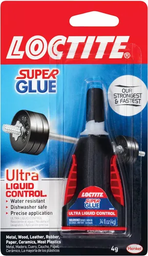 Loctite Super Glue Ultra Liquid Control, 0.14 fl oz, 1, Botella
