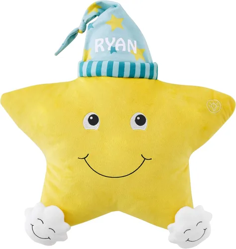 Let's Make Memories Almohada personalizada Twinkle Twinkle Light-Up Star – Luz nocturna suave y brillante – 5 luces LED – Personalizar con cualquier