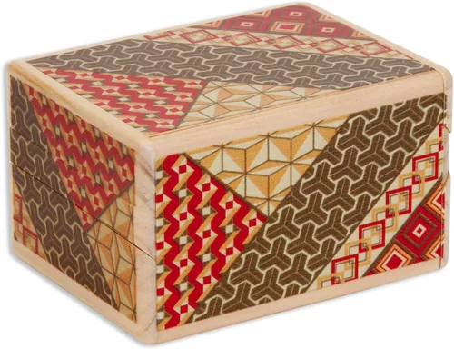 Vista 9 de Bits and Pieces - Caja de rompecabezas Secret Puzzle Box detallada de mosaico - Solución en 7 pasos - Caja de rompecabezas de madera para guardar